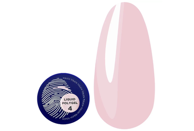 Акрил-гель для ногтей Touch Liquid Polygel №04, светло-розовый, 15 мл, Цвет: Розовый