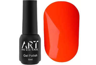 Гель-лак для ногтей ART NEON №009, оранжевый неоновый, 6 мл, Цвет: Оранжевый