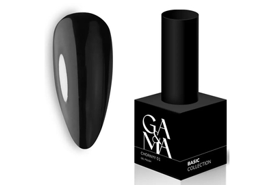 Гель-лак для ногтей GaMa Basic collection №001 черный, 15 мл, Цвет: Черный