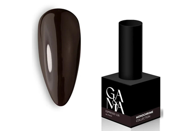 Gel nail polish GaMa Monochrome collection No. 126 Espresso brown, 10 ml