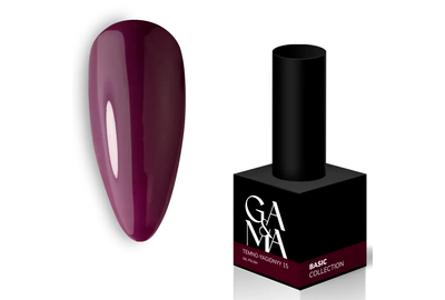 Гель-лак для ногтей GaMa Basic collection №015 темно-ягодный, 10 мл, Цвет: Малиновый
