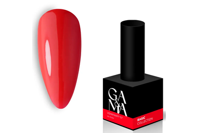 Гель-лак для ногтей GaMa Basic collection №057 огненный, 10 мл, Цвет: Красный