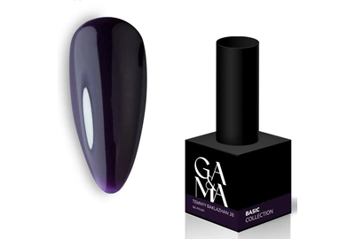 Гель-лак для ногтей GaMa Basic collection №026, темный баклажан, 10 мл, Цвет: Бордовый
