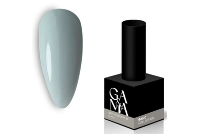 Гель-лак для ногтей GaMa Basic collection №043 серый холодный, 10 мл, Цвет: Серый