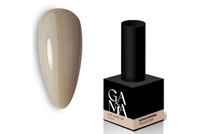 Гель-лак для ногтей GaMa Monochrome collection №124 Flat white капучино, 10 мл, Цвет: Бежевый