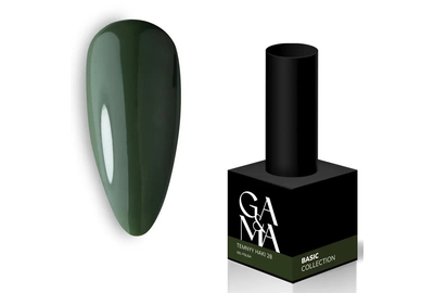 Гель-лак для ногтей GaMa Basic collection №029, темный зеленый, 10 мл, Цвет: Зеленый