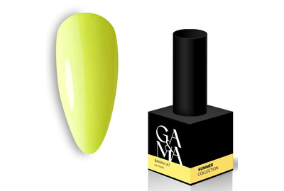 Гель-лак для ногтей GaMa Summer collection №167 Banan желтый, 10 мл, Цвет: Желтый