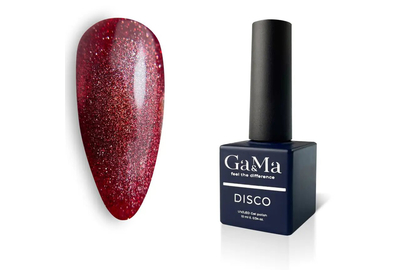Гель-лак для ногтей GaMa Disco Cat №026, кошачий глаз, красный, 10 мл, Цвет: Красный
