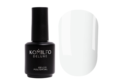 Гель-лак Komilfo Deluxe Series №D002 белый фарфоровый эмаль, 8 мл, Цвет: Белый, Обьем: 8 мл