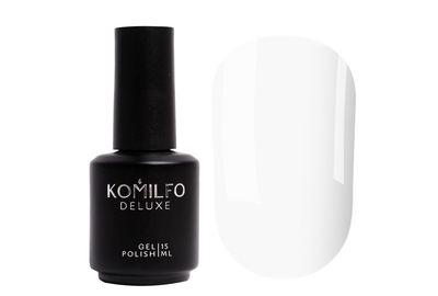 Гель-лак Komilfo Deluxe Series №D003 белый эмаль, 15 мл, Цвет: Белый, Обьем: 15 мл