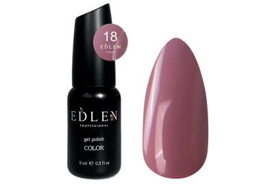 Гель-лак Edlen Color №018 пастельный сиренево-фиолетовый, 9 мл, Цвет: Фиолетовый