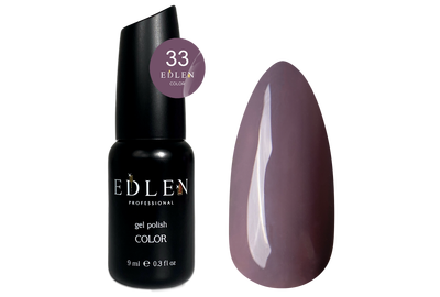 Gel polish Edlen Color No. 033 gray-purple, 9 ml, Color: Grey