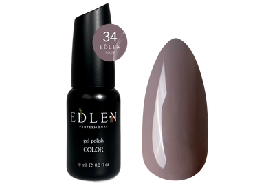Gel polish Edlen Color No. 034 warm gray, 9 ml, Color: Grey