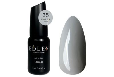 Gel polish Edlen Color No. 035 gray, 9 ml, Color: Grey