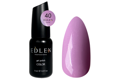Gel polish Edlen Color No. 040 purple with silver shimmer, 9 ml, Color: Purple