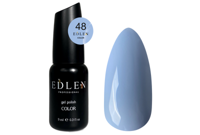 Gel polish Edlen Color No. 048 light blue, 9 ml, Color: Blue