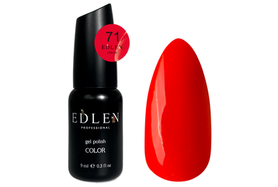 Gel polish Edlen Color No. 071 orange-red neon, 9 ml, Color: Orange