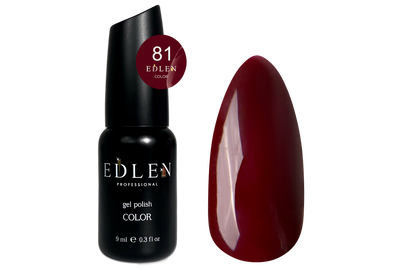 Gel polish Edlen Color No. 081 cherry, 9 ml, Color: Cherry