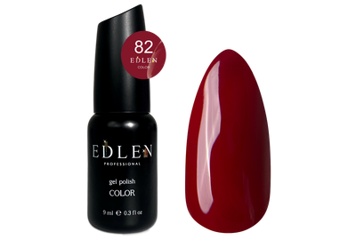Gel polish Edlen Color No. 082 light burgundy, 9 ml, Color: Burgundy