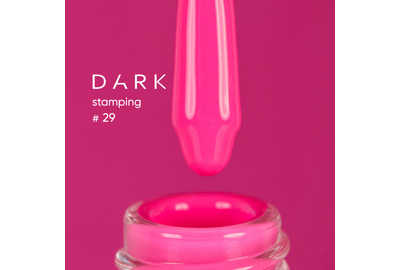 Лак для стемпинга DARK №29 неоновый малиновый, с липким слоем, 10 мл., Цвет: Малиновый