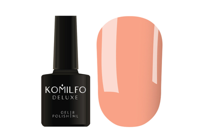Гель-лак Komilfo Deluxe Series №D075 персиковая эмаль, 8 мл, Цвет: Персиковый, Обьем: 8 мл