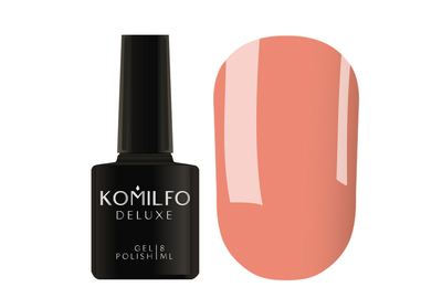 Гель-лак Komilfo Deluxe Series №D076 розовый персик эмаль, 8 мл, Цвет: Персиковый, Обьем: 8 мл
