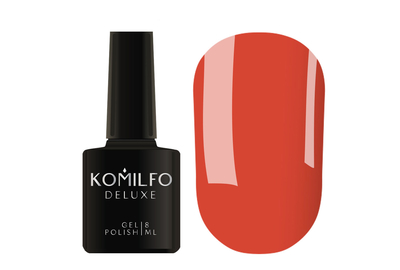 Гель-лак Komilfo Deluxe Series №D078 кораллово-красная эмаль, 8 мл, Цвет: Красный, Обьем: 8 мл
