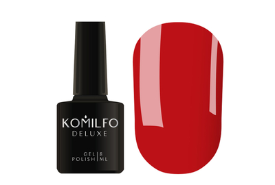 Гель-лак Komilfo Deluxe Series №D080 красная эмаль, 8 мл, Цвет: Красный, Обьем: 8 мл