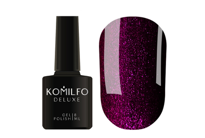 Gel polish Komilfo Deluxe Series No. D095 purple-burgundy with shimmer, 8 ml, Color: Burgundy, Volume: 8 ml