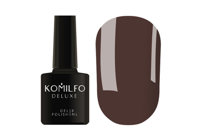 Гель-лак Komilfo Deluxe Series №D233 темный коричнево-серый эмаль, 8 мл, Цвет: Серый, Обьем: 8 мл
