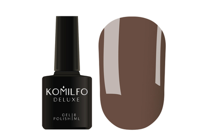 Гель-лак Komilfo Deluxe Series №D234 коричнево-серый эмаль, 8 мл, Цвет: Серый, Обьем: 8 мл