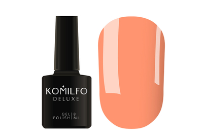 Gel polish Komilfo Deluxe Series No. D258 peach neon enamel, 8 ml, Color: Peach, Volume: 8 ml