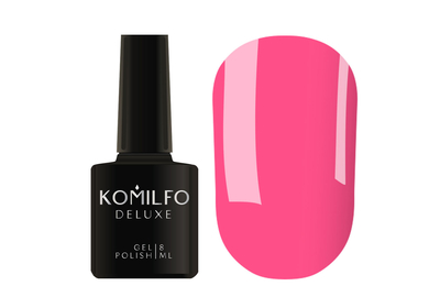 Гель-лак Komilfo Deluxe Series №D261 яскравий рожевий емаль, 8 мл, Колір: Рожевий, Об`єм: 8 мл