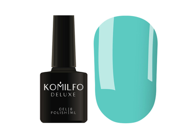 Гель-лак Komilfo Deluxe Series №D270 бірюзово-блакитний емаль, 8 мл, Колір: Блакитний, Об`єм: 8 мл
