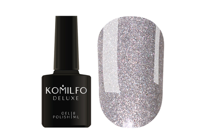Гель-лак Komilfo DeLuxe Series №G008 серебряный с голографическими блестками, 8 мл