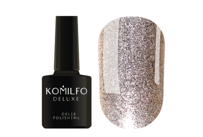Гель-лак Komilfo DeLuxe Series №G010 насичений золотий мікроблеск, 8 мл, Колір: Золотий, Об`єм: 8 мл