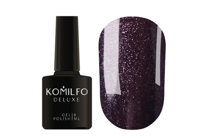 Гель-лак Komilfo DeLuxe Series №G022 темно-фіолетовий з мікроблеском, 8 мл, Колір: Фіолетовий, Об`єм: 8 мл