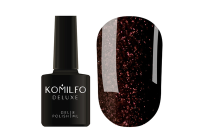 Gel polish Komilfo Deluxe Series No. D299 brown with microgloss, 8 ml, Color: Brown, Volume: 8 ml