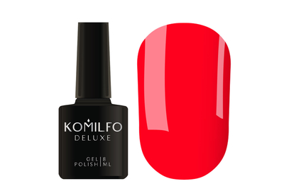 Гель-лак Komilfo Kaleidoscopic collection K007 приглушенно-коралловый неоновый, 8 мл