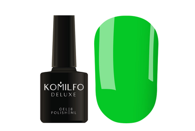 Гель-лак Komilfo Kaleidoscopic collection K018 ярко-салатовый неоновый, 8 мл