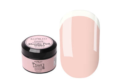 База Komilfo French Rubber Base №003 Blondie Pink банка, 30 мл, Колір: Рожевий