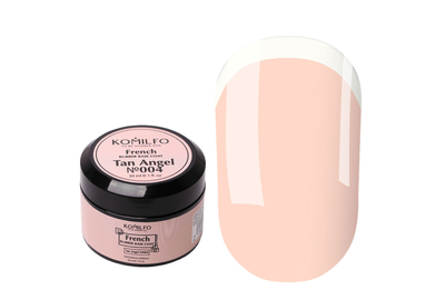 База Komilfo French Rubber Base №004 Tan angel банка, 30 мл, Колір: Бежевий