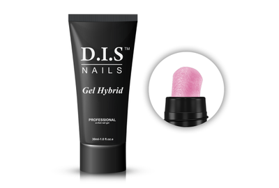 Акрил-гель DIS Gel Hybrid polygel №004, ярко-розовый, 30 мл, Цвет: Розовый