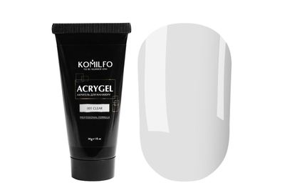 Акрил-гель Acryl Gel Komilfo №001 Clear, прозрачный, 30 г