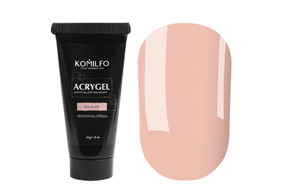 Акрил-гель Acryl Gel Komilfo №004 Nude, нюд, 30 г