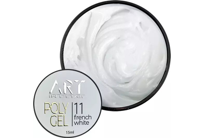 Акрил-гель ART Polygel №11 French White белый, 15 мл, Цвет: Белый