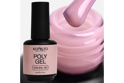 Акрил гель Komilfo PolyGel №02 Natural, нюдовый, 15 мл