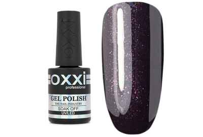 Гель-лак Oxxi №078, темный коричневый с микроблеском, 10 мл