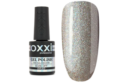 Гель-лак Oxxi №096, светлый бежевый с мелкими блестками, 10 мл.