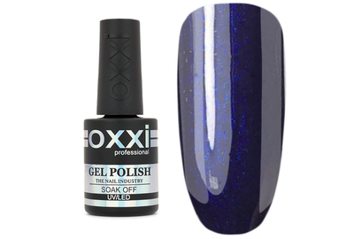 Гель-лак Oxxi №054, темный фиолетовый с голубым микроблеском, 10 мл
